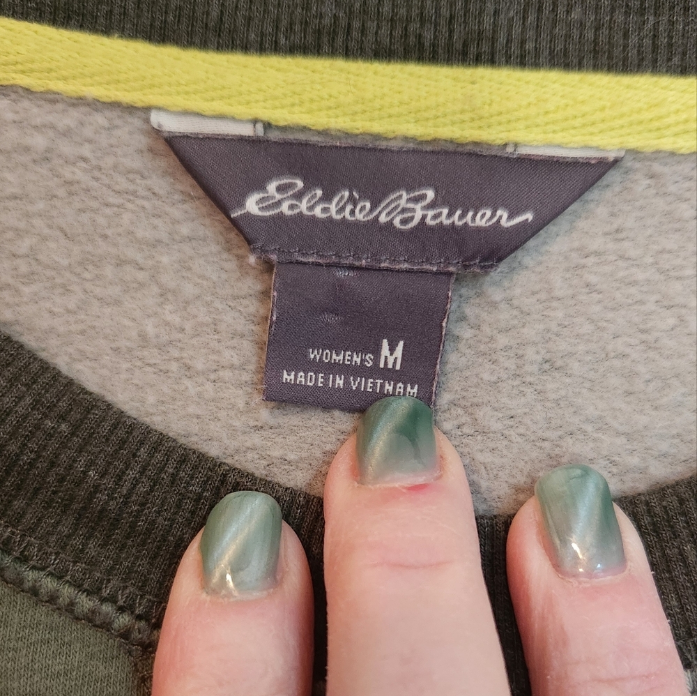 Eddie Bauer Sporty Camo‎ Pullover Sweatshirt Activewear, Size M - Picture 3 of 6